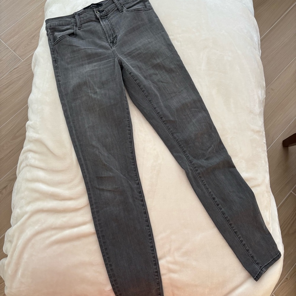 J Brand Maria High Rise Women's Charcoal Skinny Jeans